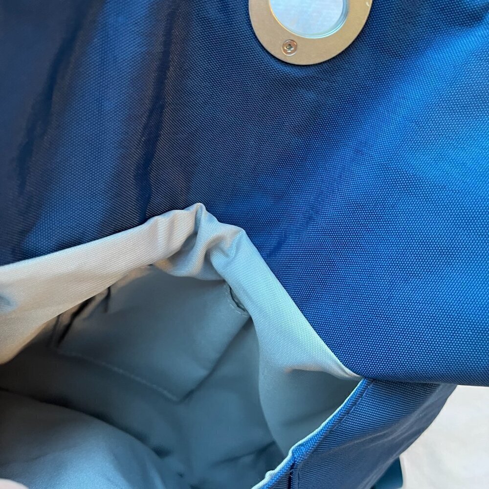Baggallini Rio Crossbody Travel Bag, Blue Silver Detail - Picture 7 of 16